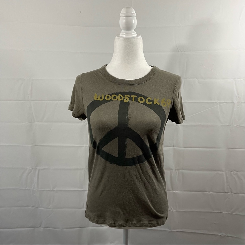 Chaser Woodstock Peace Sign Cotton TShirt Sz S